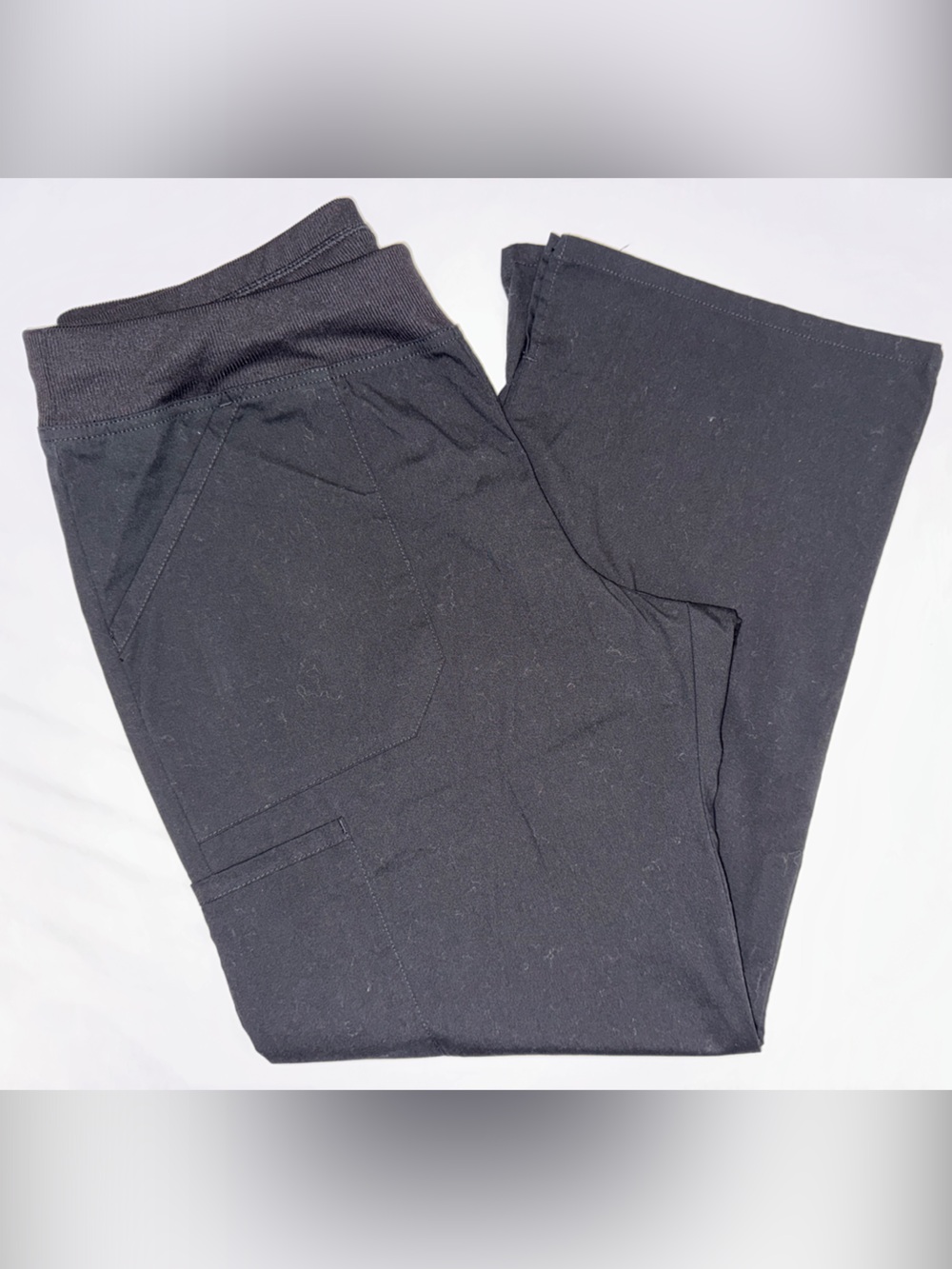 Cherokee Women’s Workwear Black Scrub Bottoms with Front Pockets - Large
